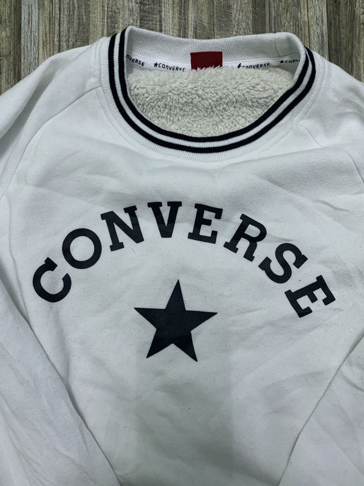 Converse × Vintage Nice Converse Big Logo Spellout Sweatshirt Size US L / EU 52-54 / 3 - 4 Thumbnail