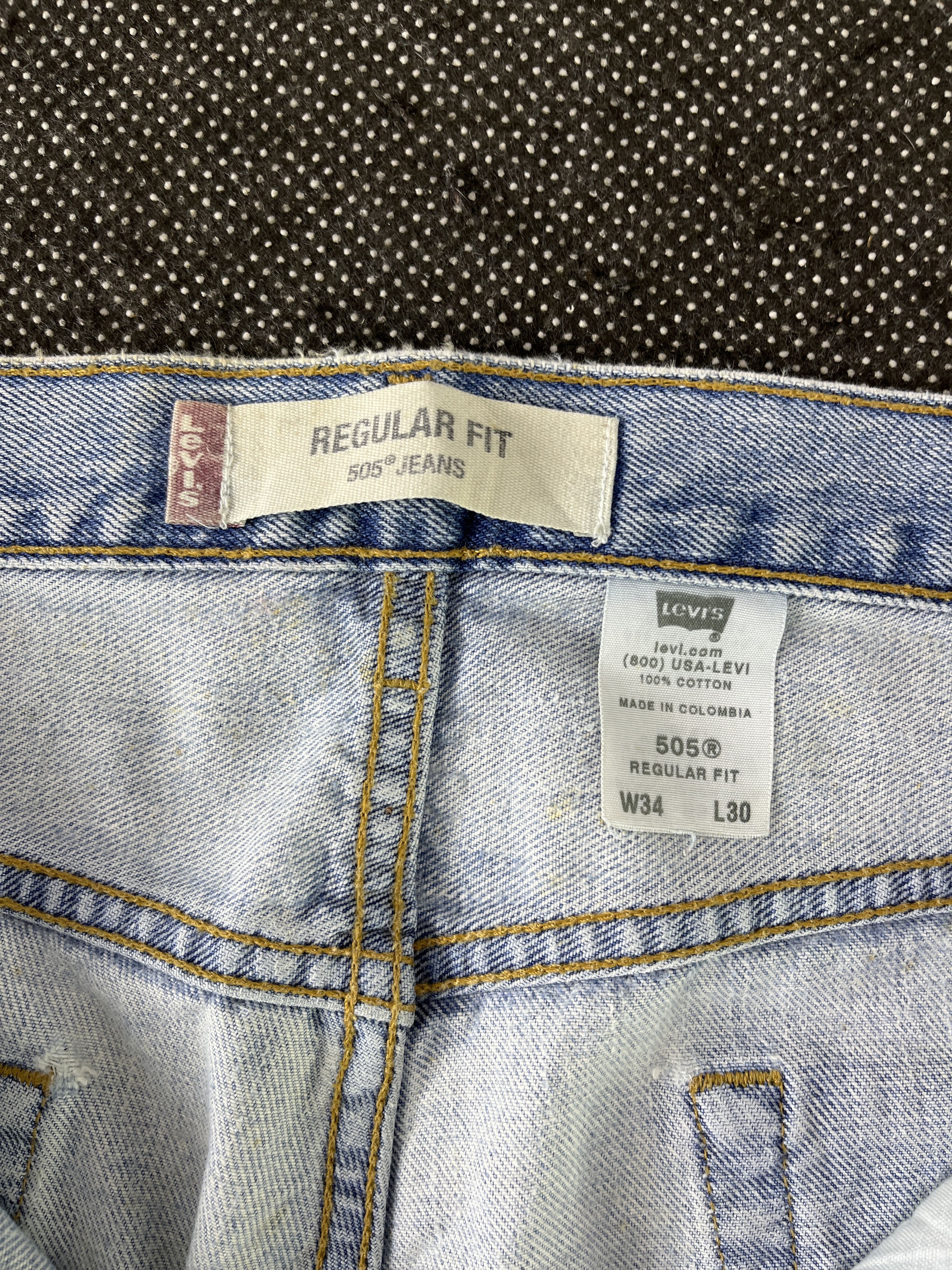 Levi's Vintage Levi’s 505 Thrashed Ripped Jeans - J320 Size US 34 / EU 50 - 8 Thumbnail