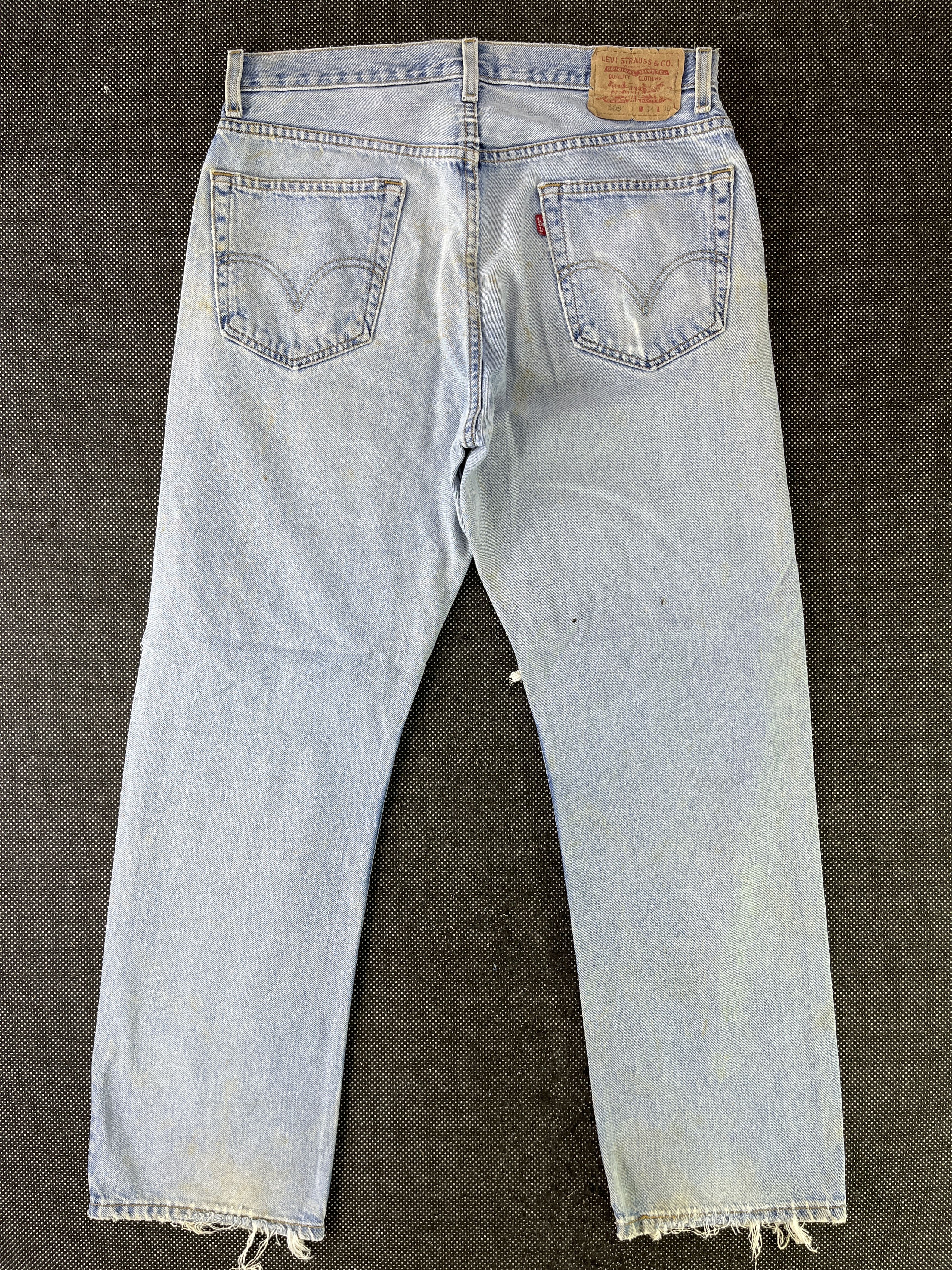 Levi's Vintage Levi’s 505 Thrashed Ripped Jeans - J320 Size US 34 / EU 50 - 2 Thumbnail