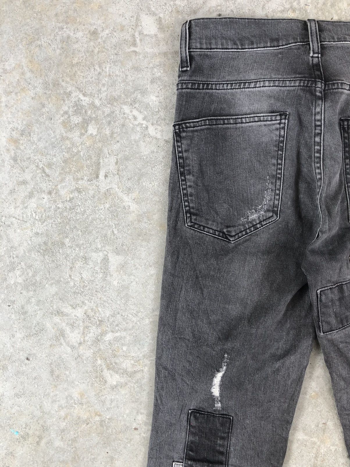 Who Decides War Japanese Monki Skinny Jeans Distressed Jeans Patchwork Denim Size US 29 - 9 Thumbnail