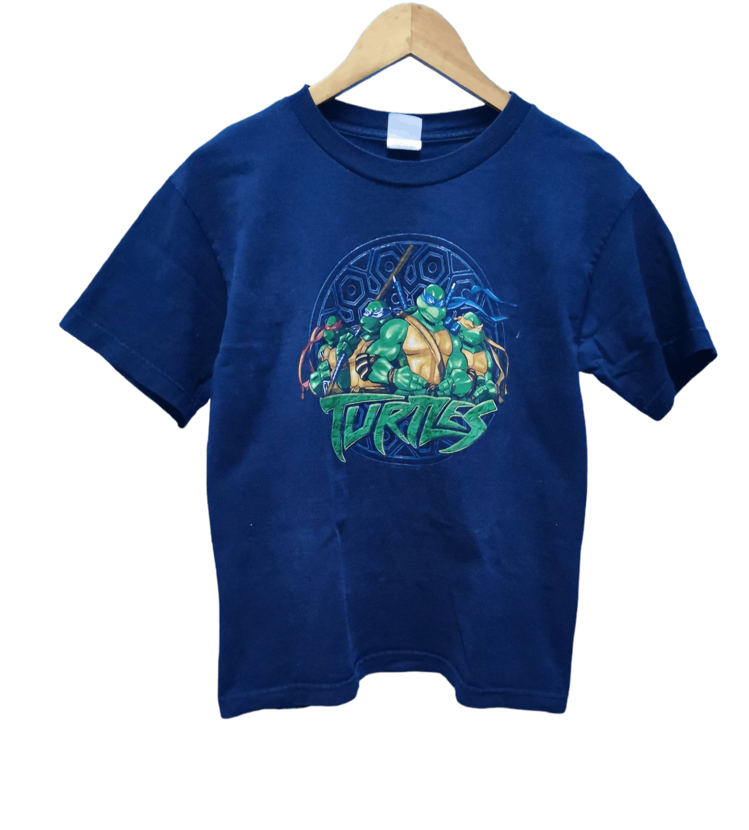 Image of Cartoon Network x Movie Vintage Ninja Turtle Movie Tee Superhero Goosebumps in Blue (Size Small)