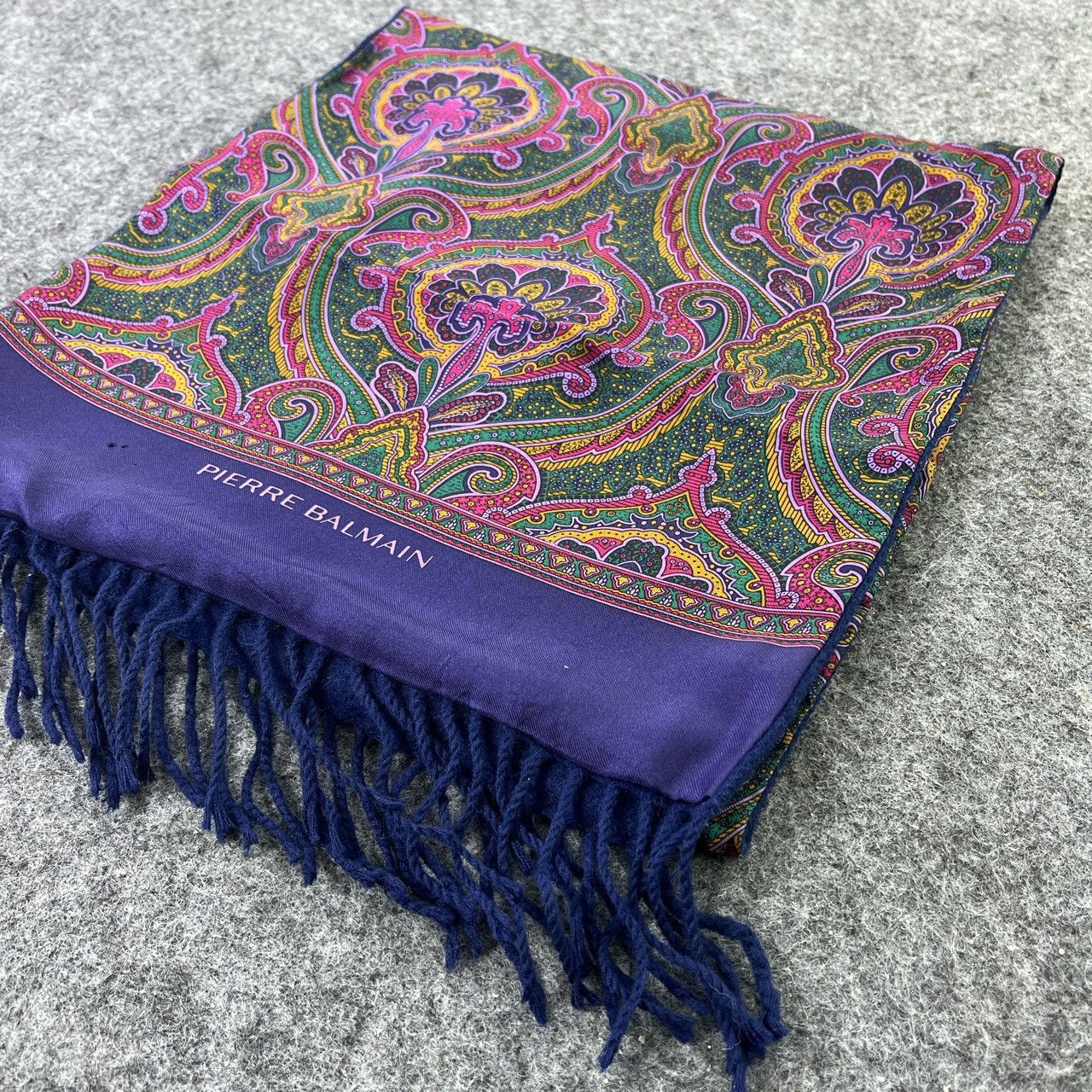 Pierre Balmain Pierre Balmain Silk Paisley Scarf / Muffler - T091 Size ONE SIZE - 4 Thumbnail