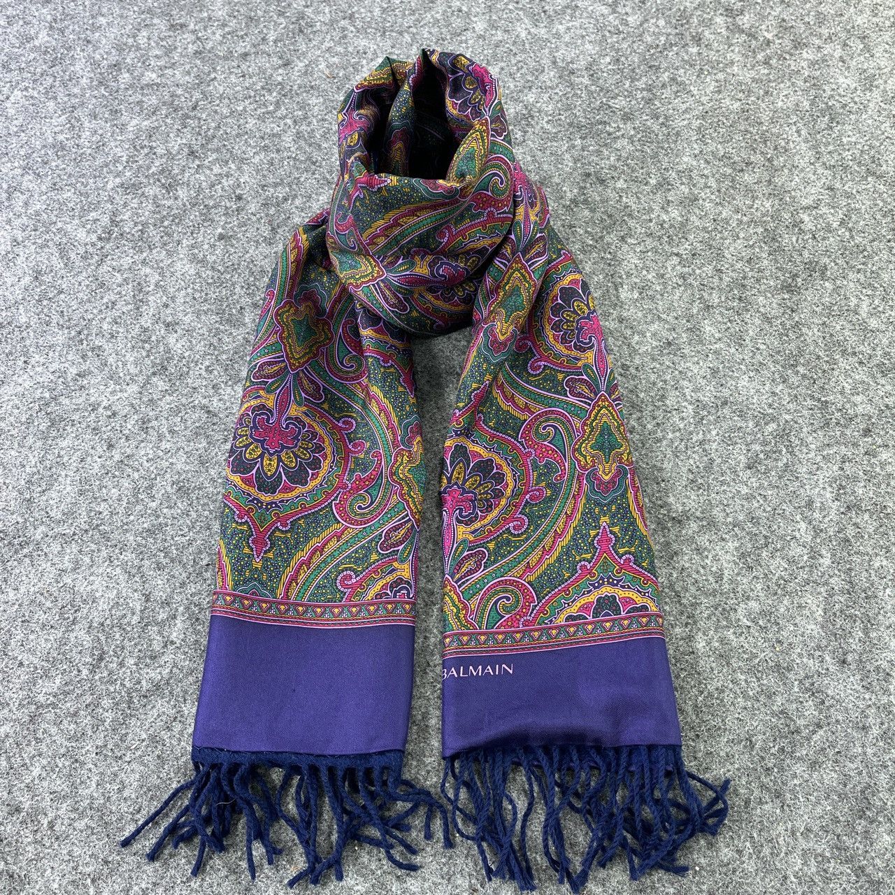 Pierre Balmain Pierre Balmain Silk Paisley Scarf / Muffler - T091 Size ONE SIZE - 5 Thumbnail