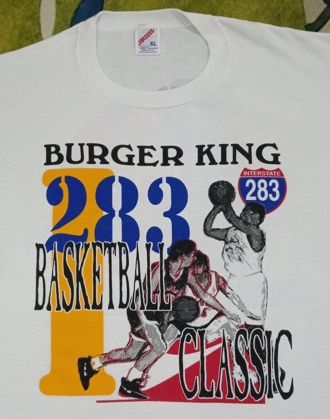 Jerzees × Vintage Vintage Burger King 283 Basketball Classic T-shirt Size US L / EU 52-54 / 3 - 3 Thumbnail