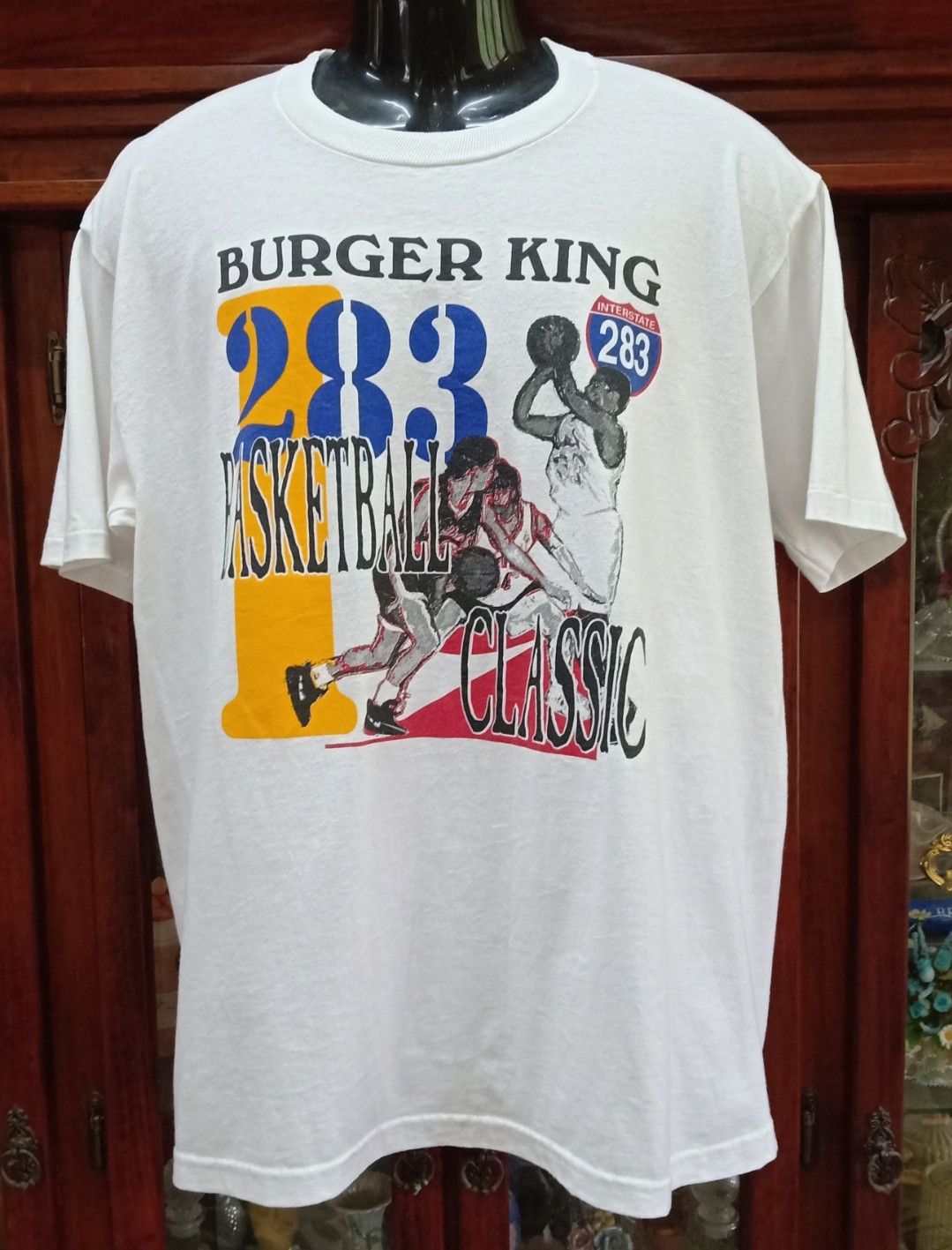 Jerzees × Vintage Vintage Burger King 283 Basketball Classic T-shirt Size US L / EU 52-54 / 3 - 1 Thumbnail