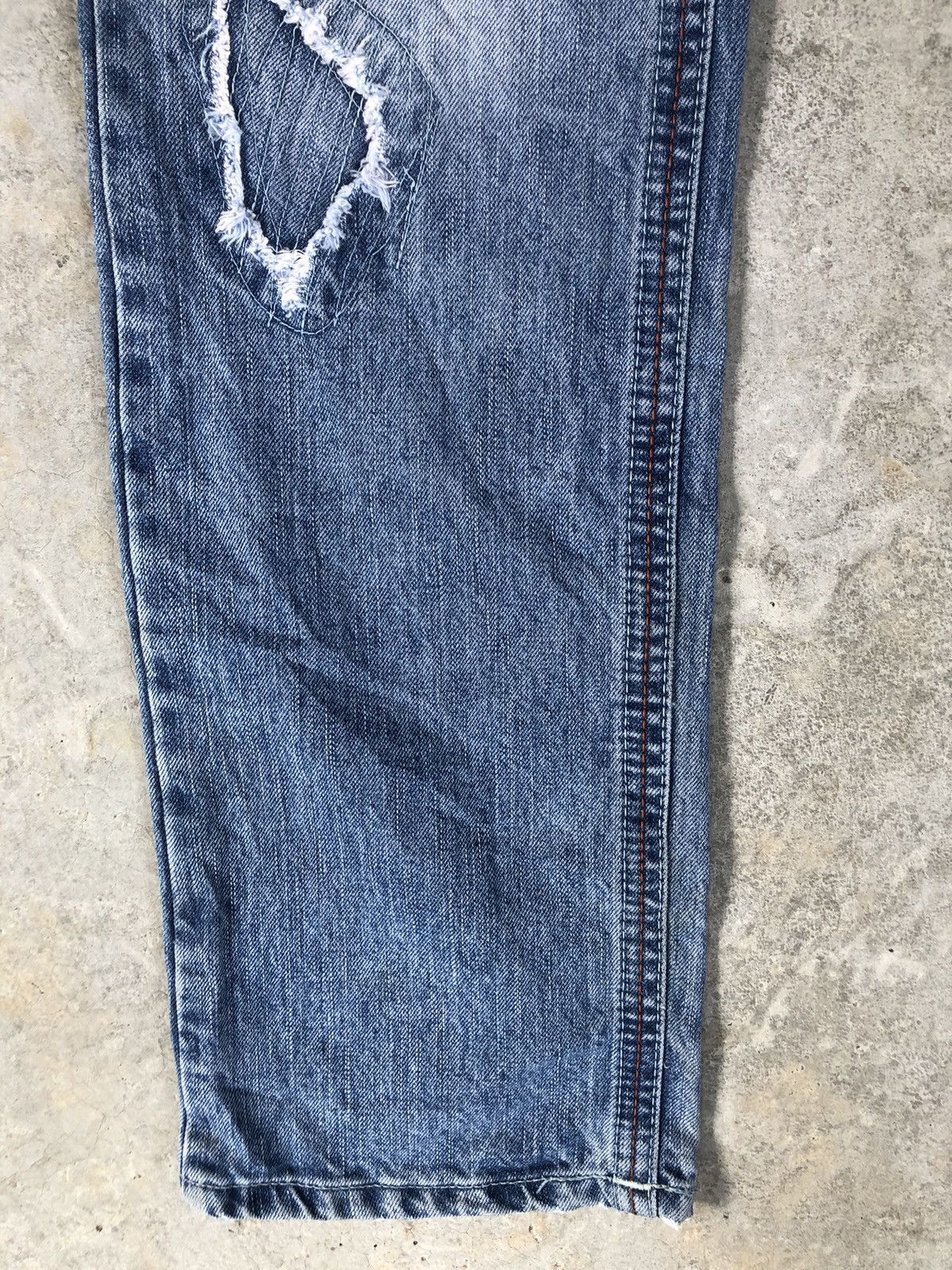 Who Decides War Japanese Affliction Patchwork Jeans Distressed Jeans Size US 33 - 3 Thumbnail