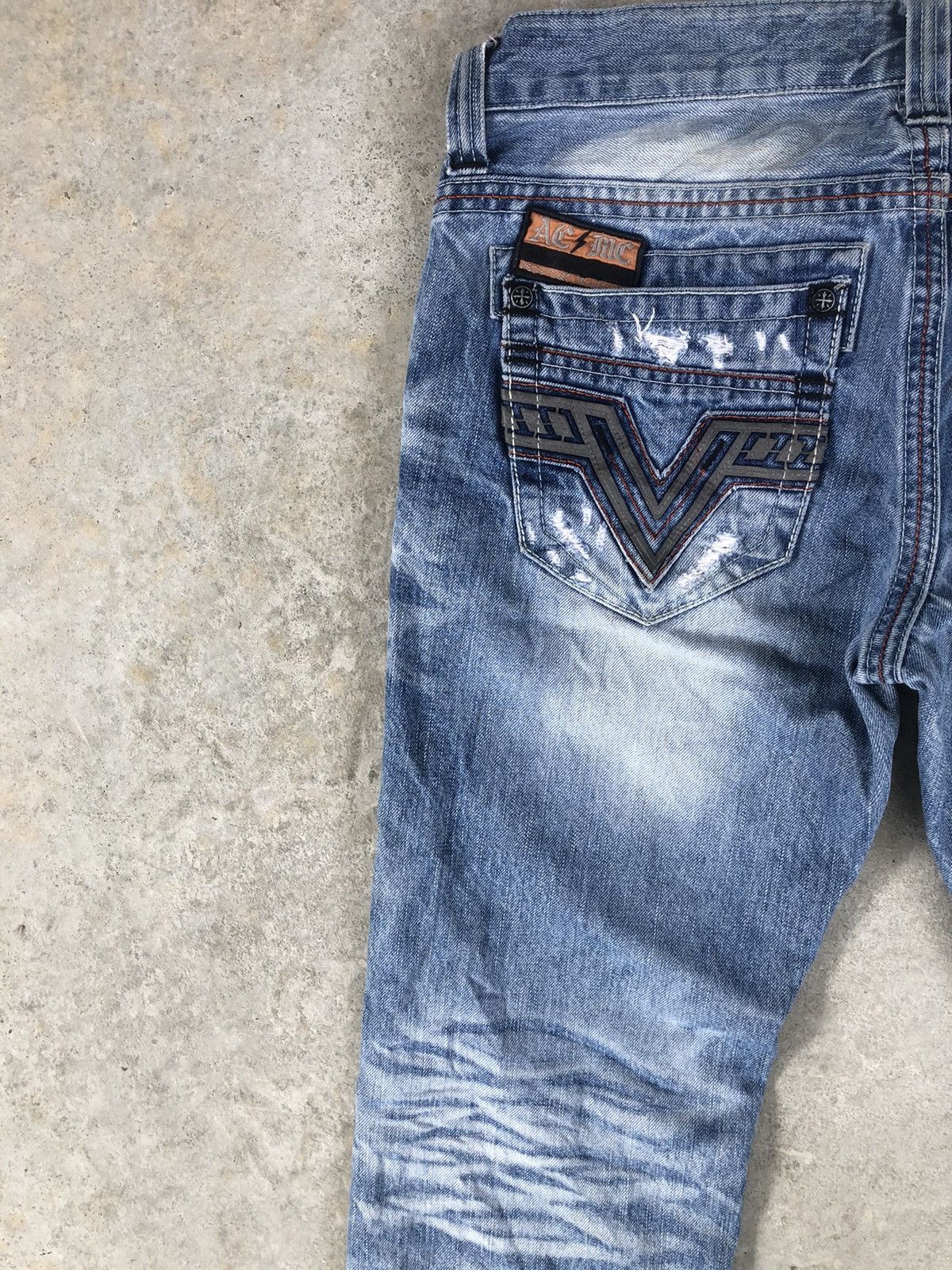 Who Decides War Japanese Affliction Patchwork Jeans Distressed Jeans Size US 33 - 12 Thumbnail