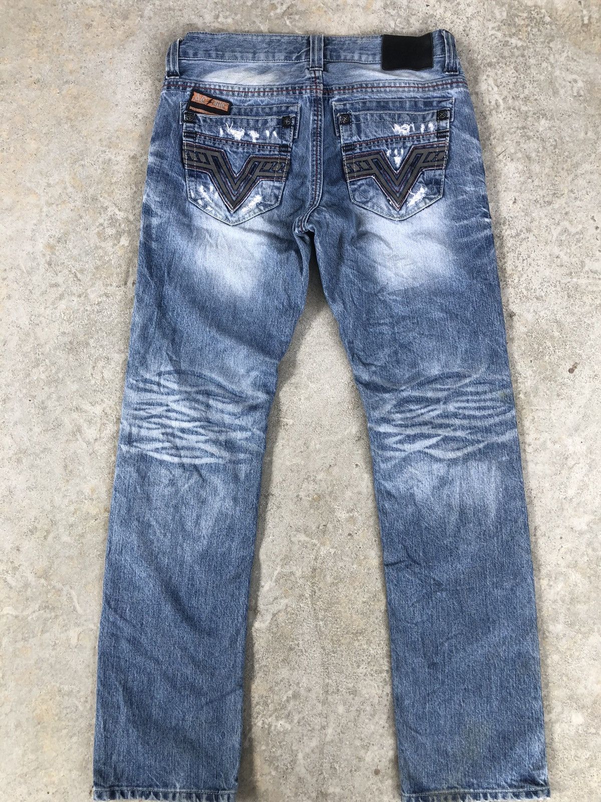 Who Decides War Japanese Affliction Patchwork Jeans Distressed Jeans Size US 33 - 2 Thumbnail