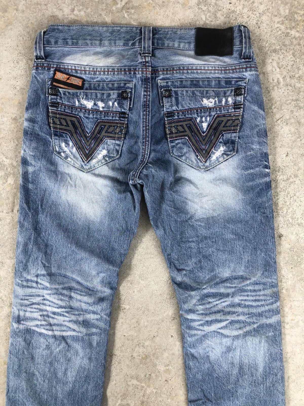 Who Decides War Japanese Affliction Patchwork Jeans Distressed Jeans Size US 33 - 10 Thumbnail
