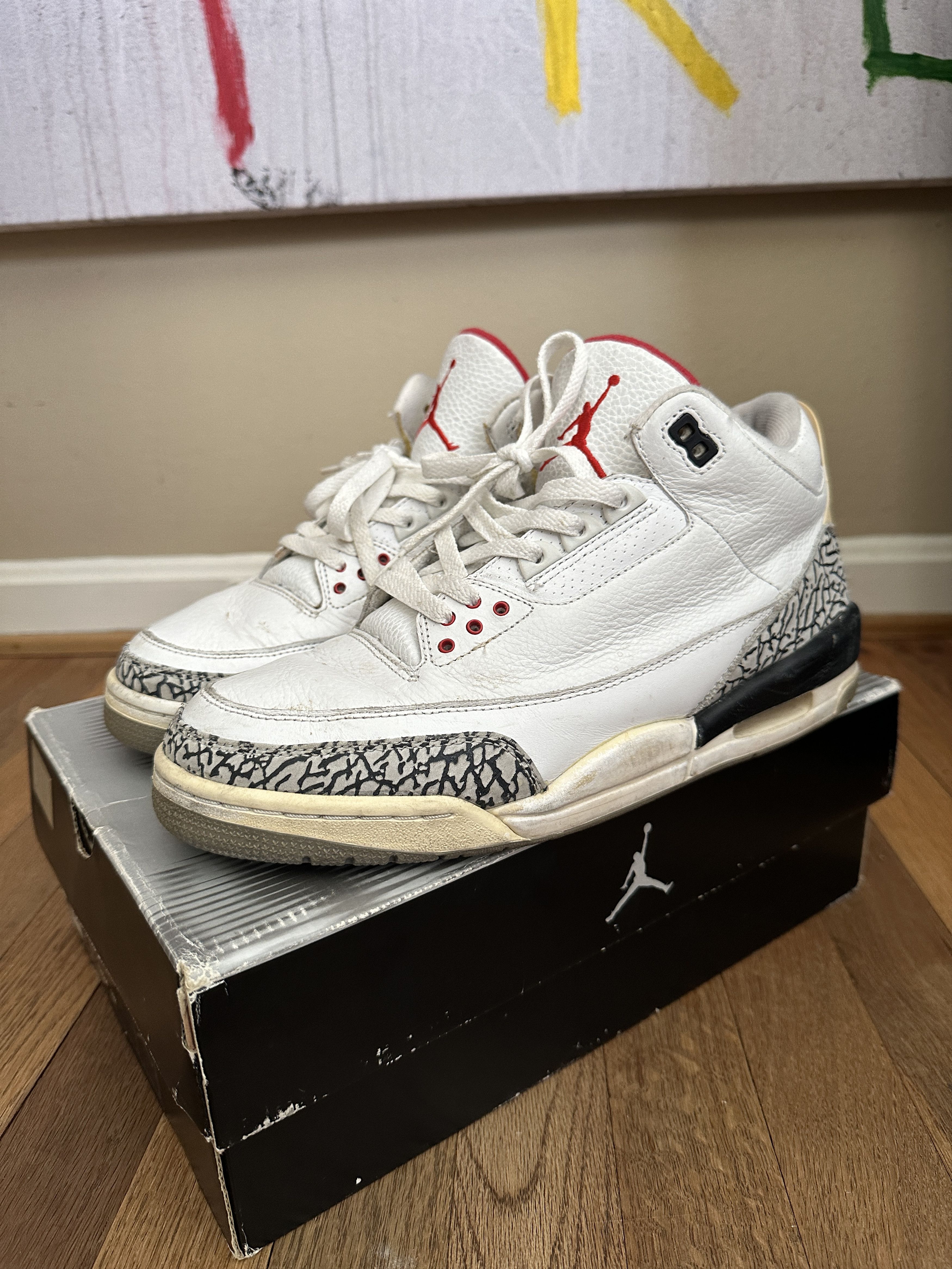 Jordan 3 white hot sale cement 2003