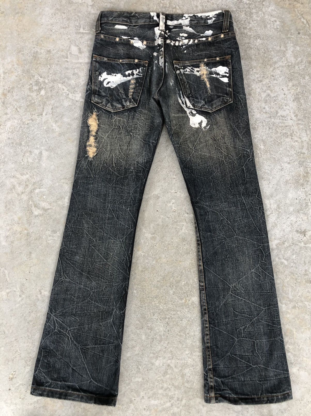 If Six Was Nine Diviner Flared Jeans Distressed Jeans Paint Splatter Size US 30 / EU 46 - 2 Thumbnail