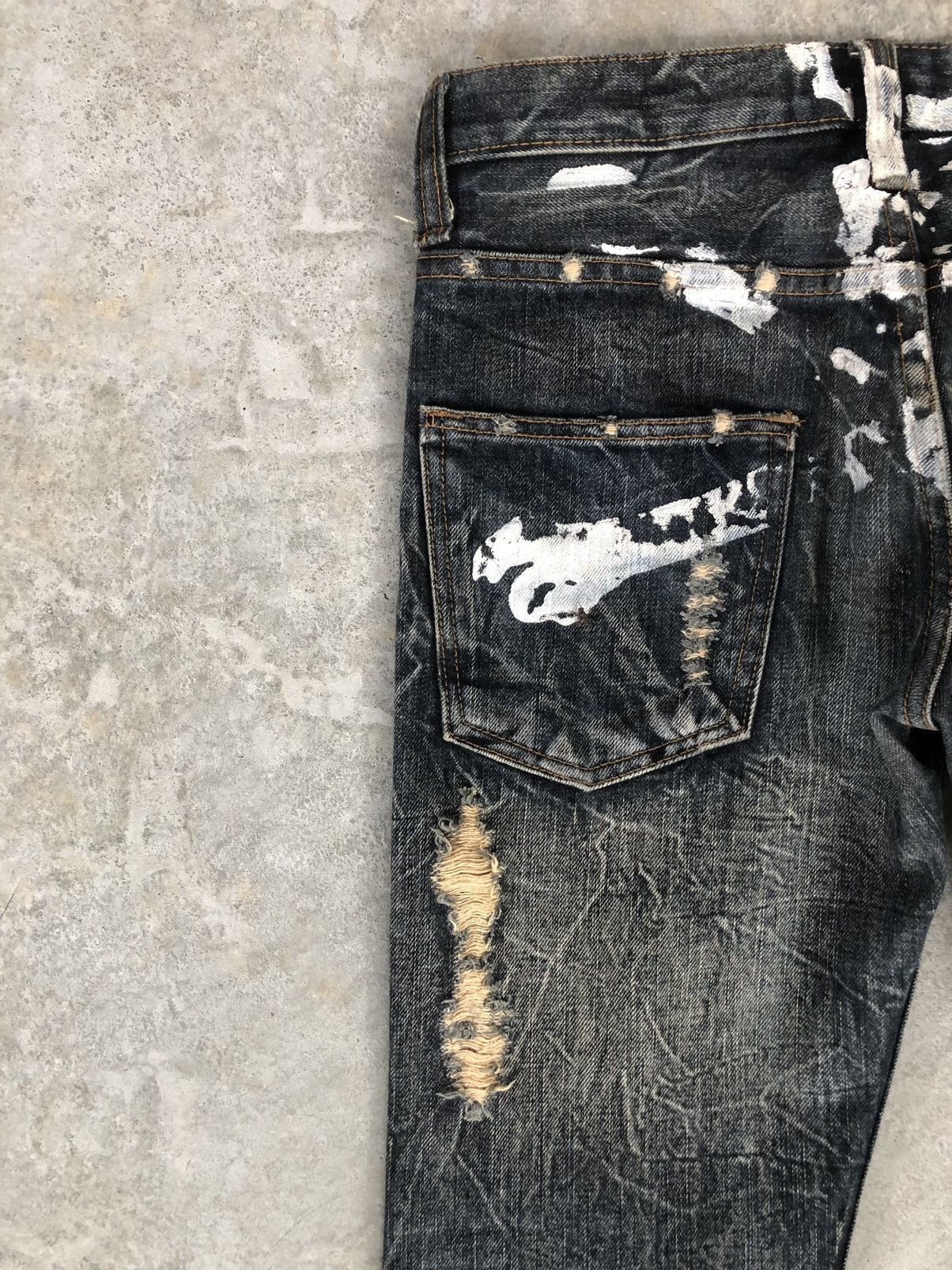 If Six Was Nine Diviner Flared Jeans Distressed Jeans Paint Splatter Size US 30 / EU 46 - 11 Thumbnail