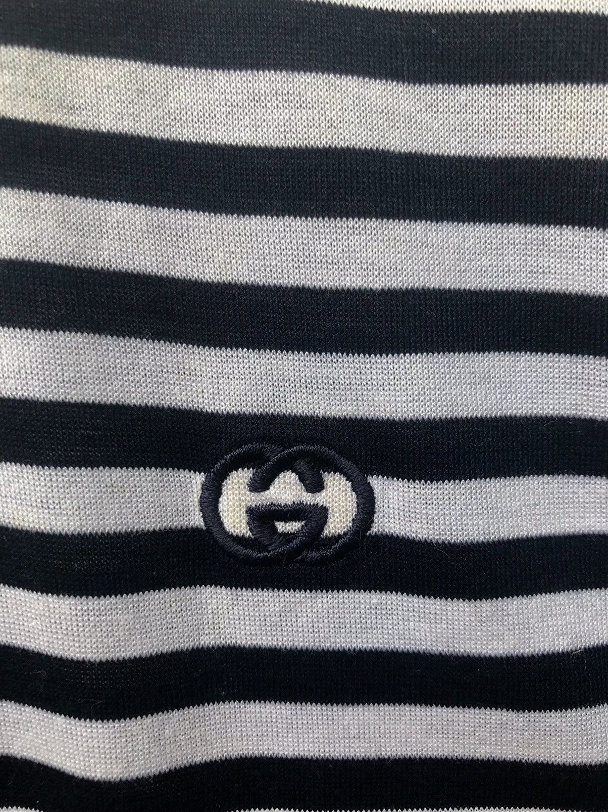 Designer × Gucci × Vintage Vintage Gucci Embroided Logo Stripe Long Sleeve Shirt Size US S / EU 44-46 / 1 - 3 Thumbnail