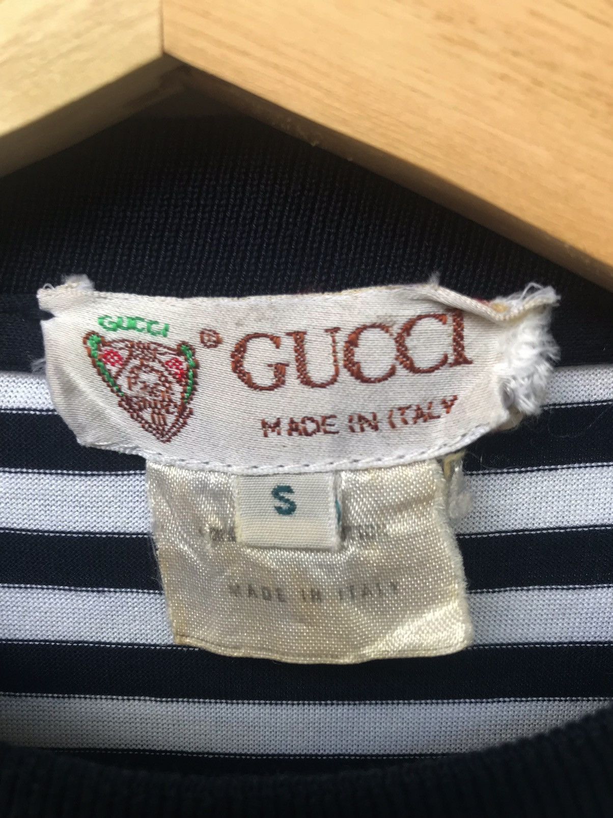 Designer × Gucci × Vintage Vintage Gucci Embroided Logo Stripe Long Sleeve Shirt Size US S / EU 44-46 / 1 - 4 Thumbnail
