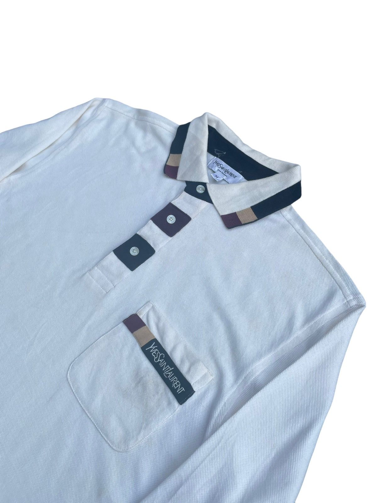 Yves Saint Laurent Yves Saint Laurent Pour Homme Polo Tee Size US M / EU 48-50 / 2 - 2 Thumbnail