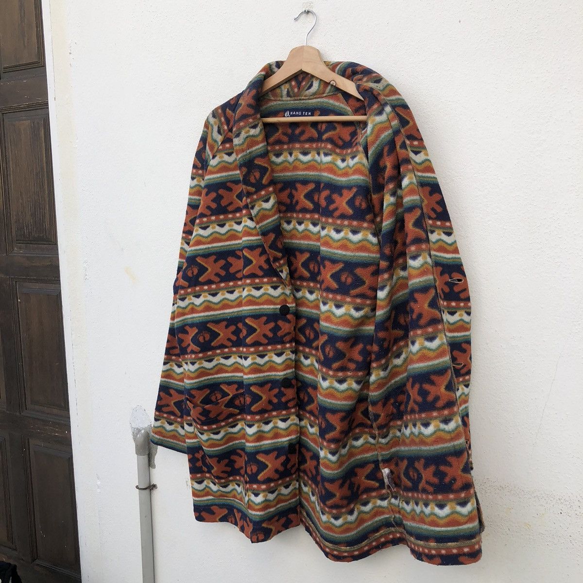 Japanese Brand VINTAGE NAVAJO EZTIC DESIGN HANG TEN DOUBLE BREAST JACKET Size US L / EU 52-54 / 3 - 11 Thumbnail