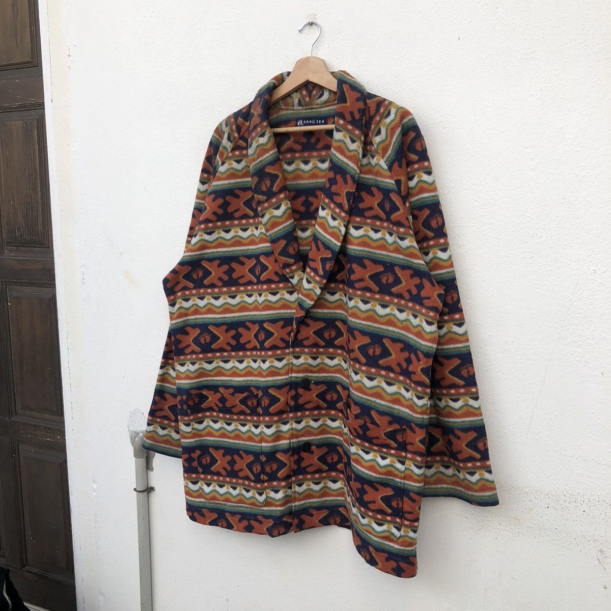 Japanese Brand VINTAGE NAVAJO EZTIC DESIGN HANG TEN DOUBLE BREAST JACKET Size US L / EU 52-54 / 3 - 2 Thumbnail