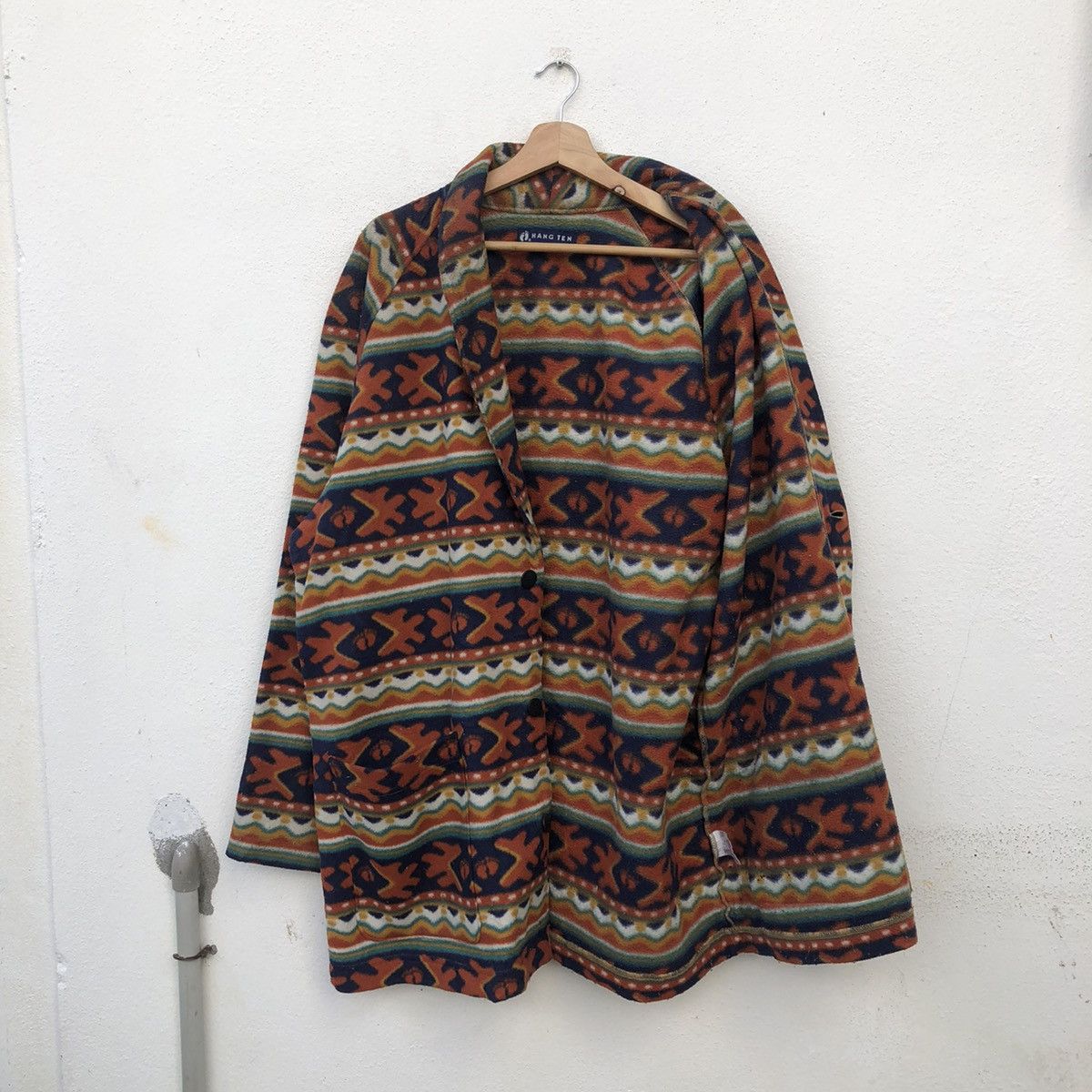 Japanese Brand VINTAGE NAVAJO EZTIC DESIGN HANG TEN DOUBLE BREAST JACKET Size US L / EU 52-54 / 3 - 10 Thumbnail