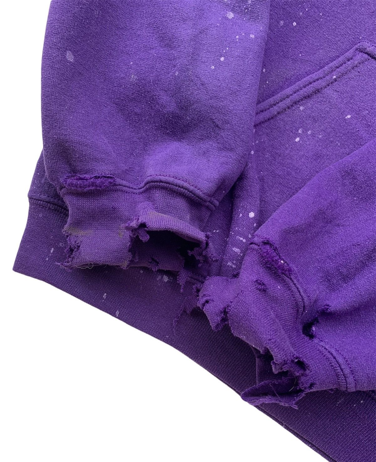 Vintage Vintage THRASHED FUCK Paint Splatter Purple Hoodie Size US M / EU 48-50 / 2 - 5 Thumbnail