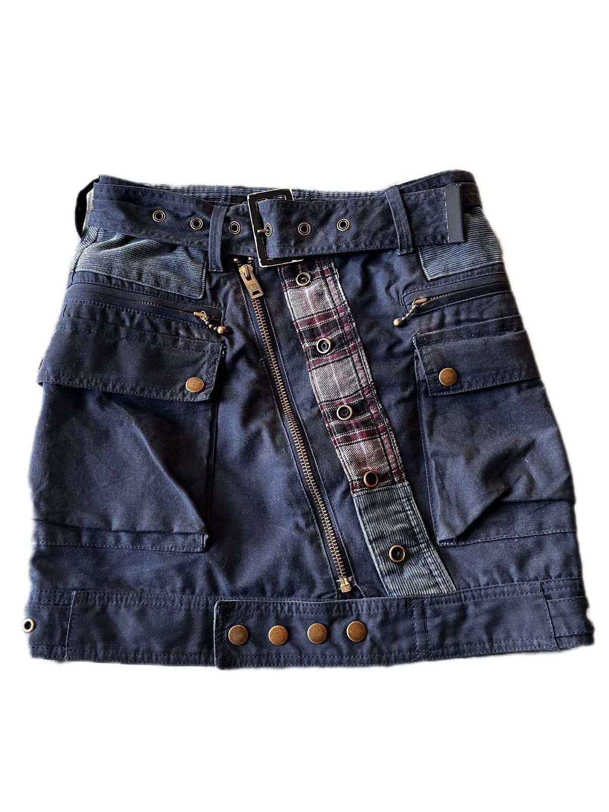 image of Jun Takahashi x Undercover Waxed Oil Cargo Skirt 08A/w in Black, Women's (Size 26)