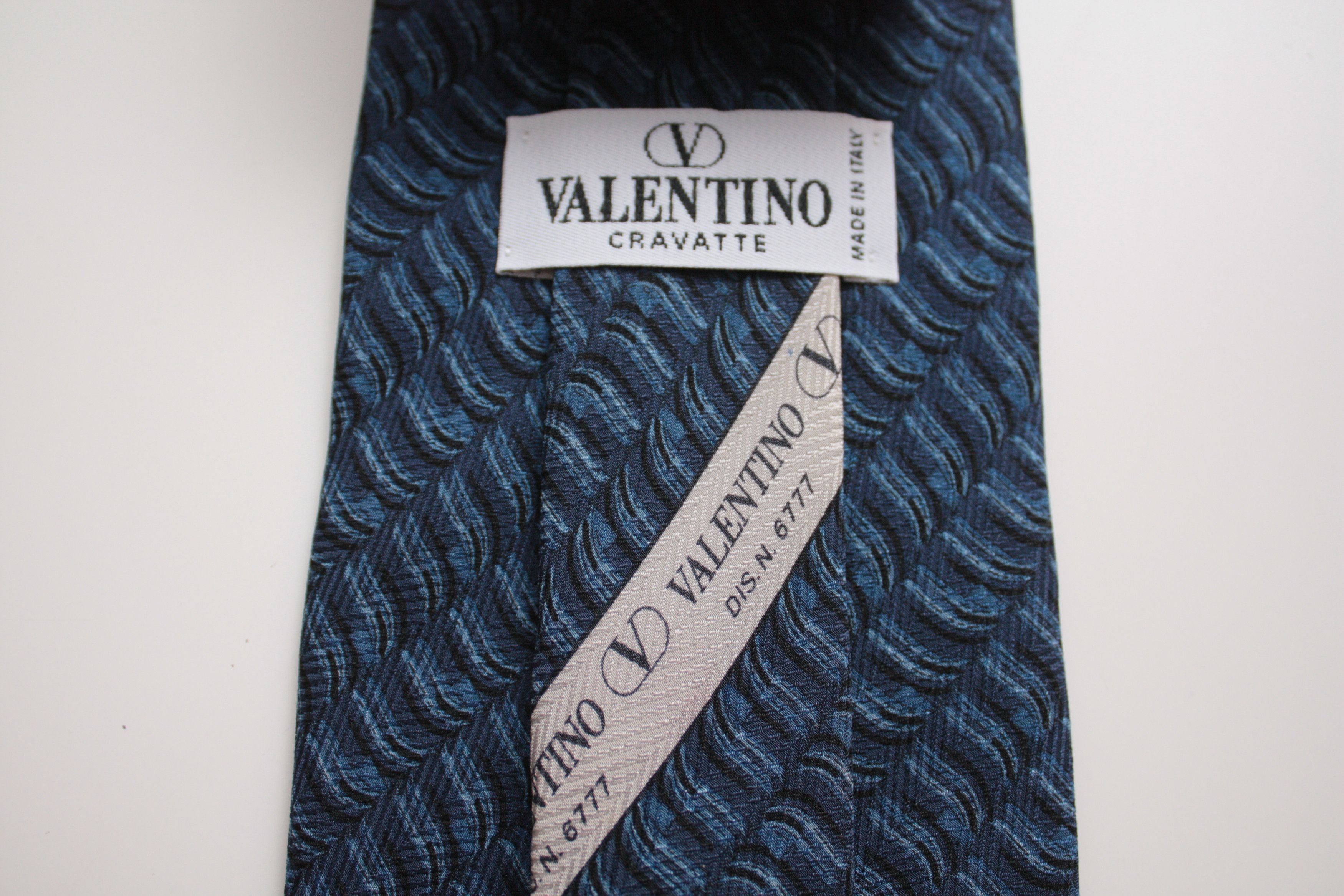 Valentino Valentino Navy Blue Silk Tie Made In Italy Size ONE SIZE - 2 Thumbnail