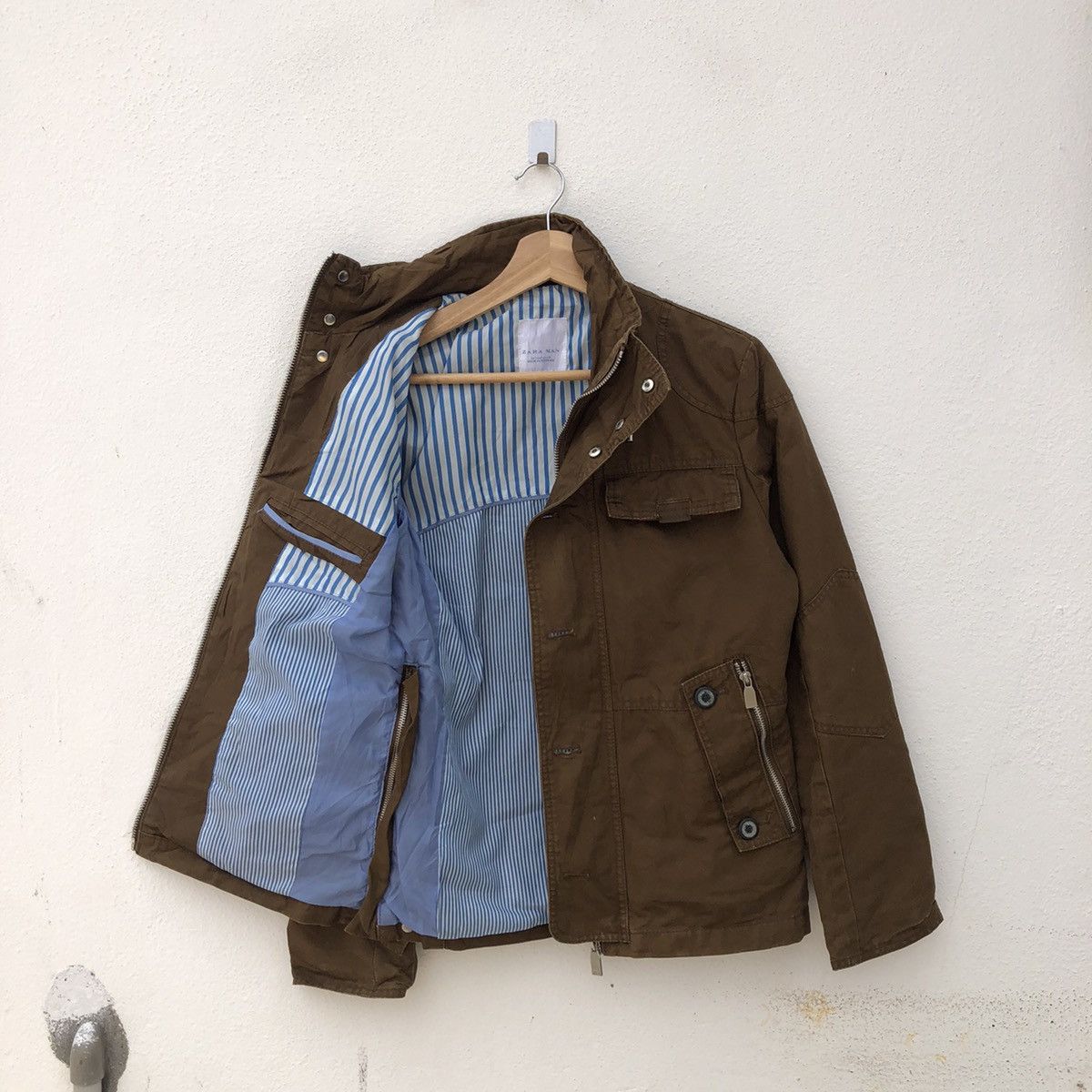 Zara MULTI POCKET PARACHUTE BIKER JACKET ZARA MAN Size US M / EU 48-50 / 2 - 9 Thumbnail