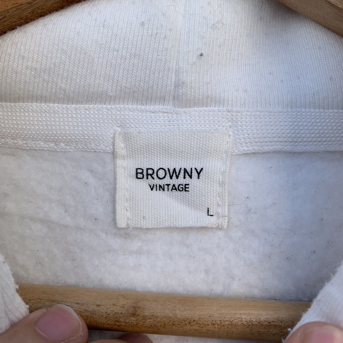 Japanese Brand VINTAGE BROWNIE GLANCE HOODIE BIG LOGO Size US L / EU 52-54 / 3 - 9 Thumbnail