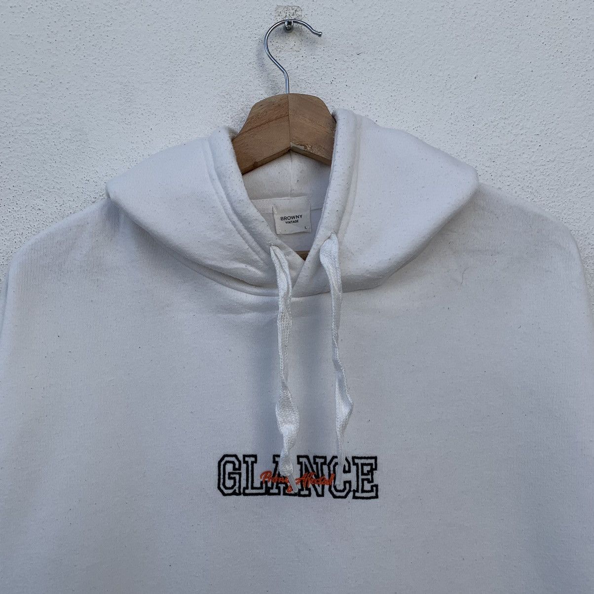 Japanese Brand VINTAGE BROWNIE GLANCE HOODIE BIG LOGO Size US L / EU 52-54 / 3 - 4 Thumbnail