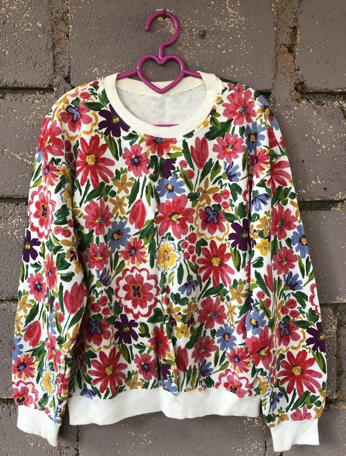 Japanese Brand Rare Vintage Floral Full Print All Over Sweatshirt Size US M / EU 48-50 / 2 - 1 Thumbnail