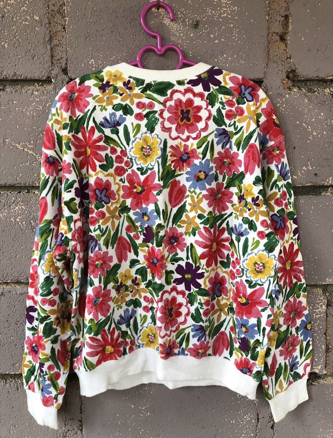 Japanese Brand Rare Vintage Floral Full Print All Over Sweatshirt Size US M / EU 48-50 / 2 - 2 Thumbnail