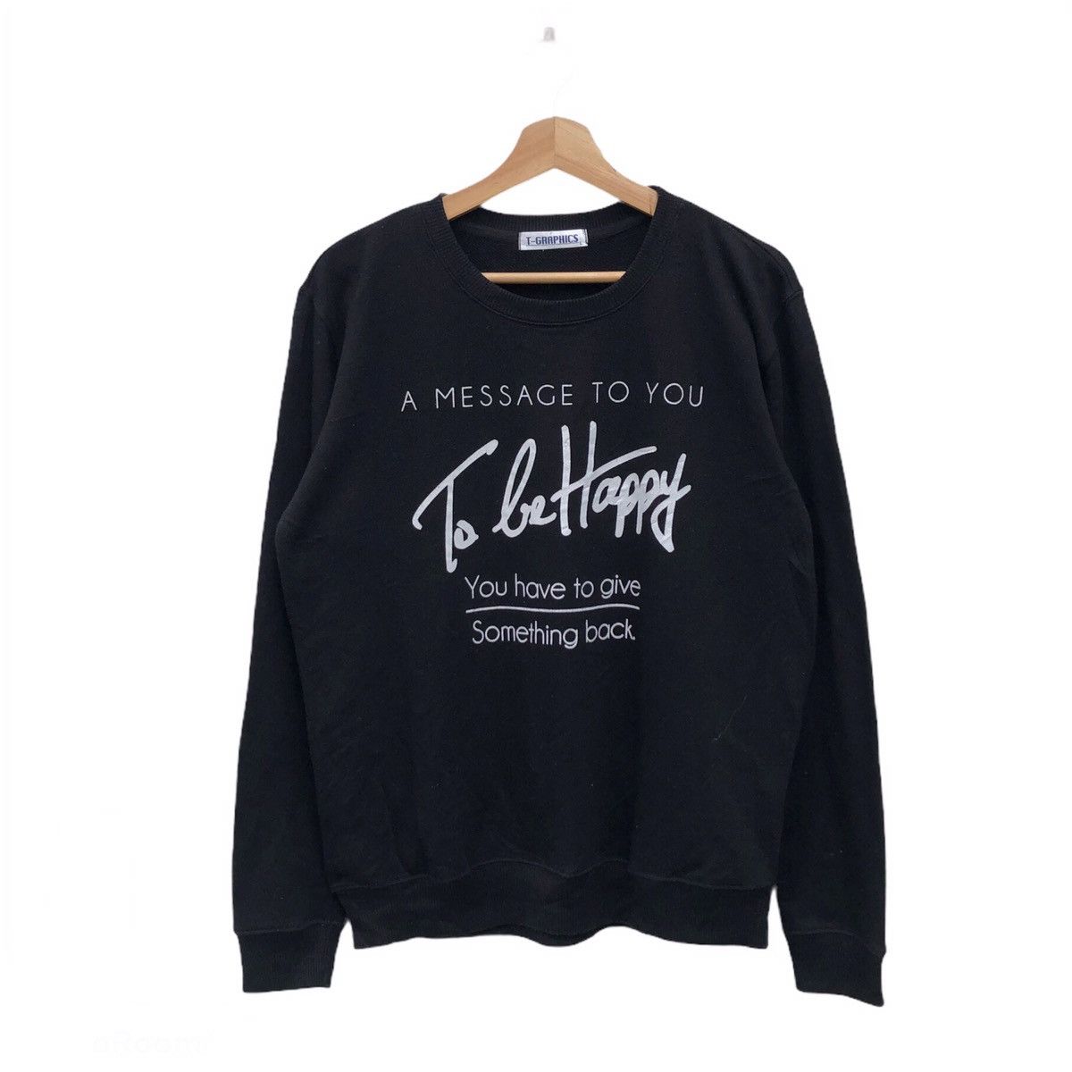Japanese Brand ULTIMATE BLACK SWEATSHIRT MOTIVATED BIG LOGO Size US L / EU 52-54 / 3 - 1 Thumbnail