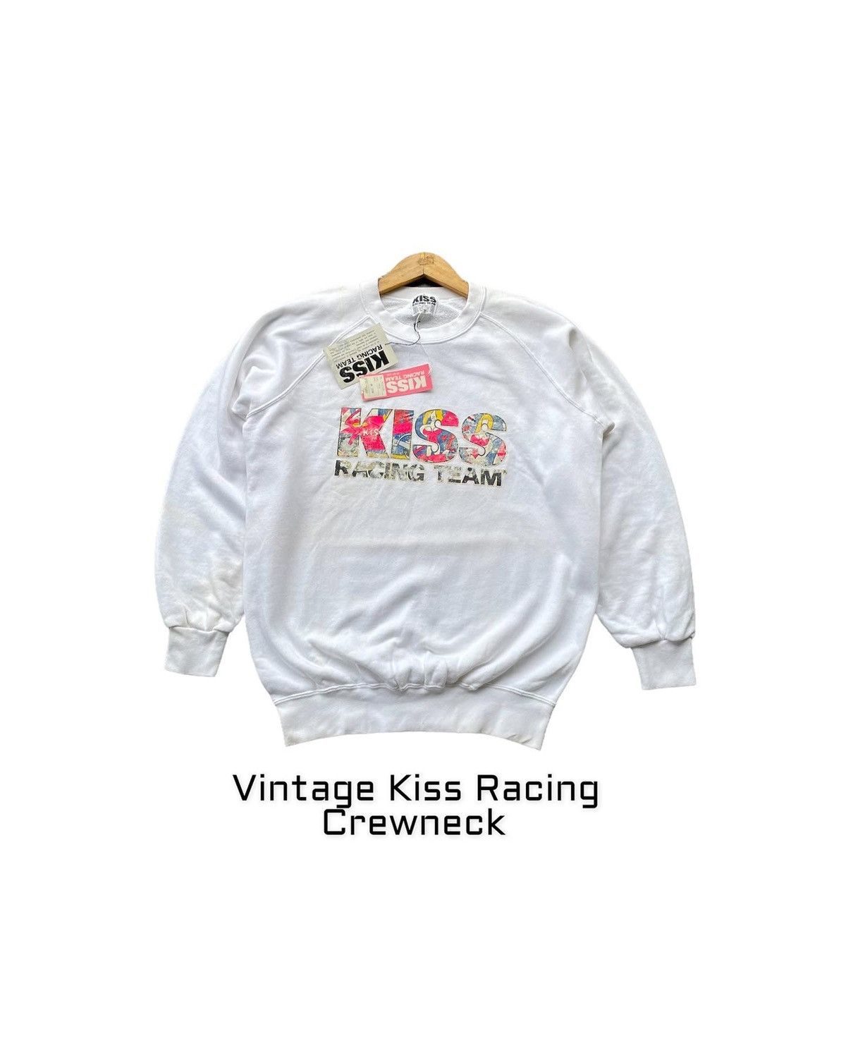 KISS Vintage Kiss Racing Raglan Crewneck Size US L / EU 52-54 / 3 - 1 Thumbnail