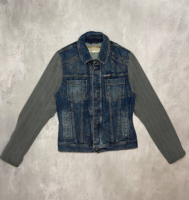 Galliano Galliano Big Logo Denim Bomber Jacket Vintage Y2k 