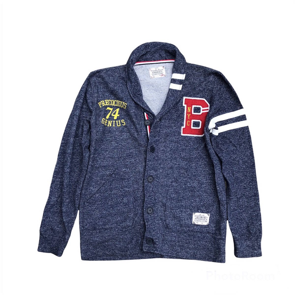 Japanese Brand LIGHT CARDIGAN RARE DESIGN METALLICBOARD YOYAGE & REGATTA Size US S / EU 44-46 / 1 - 1 Thumbnail