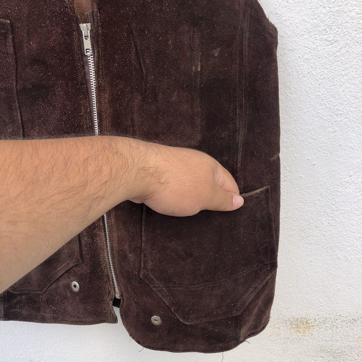 Japanese Brand VINTAGE LEATHER GENUINE VEST MULTI POCKET Size US M / EU 48-50 / 2 - 5 Thumbnail