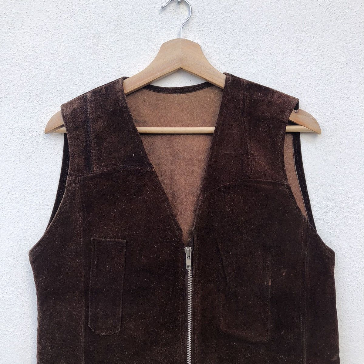 Japanese Brand VINTAGE LEATHER GENUINE VEST MULTI POCKET Size US M / EU 48-50 / 2 - 3 Thumbnail