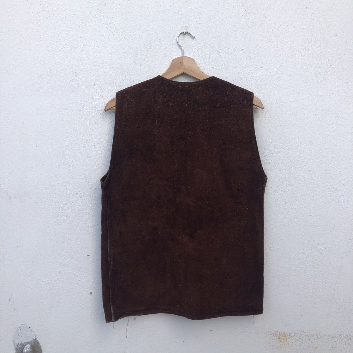 Japanese Brand VINTAGE LEATHER GENUINE VEST MULTI POCKET Size US M / EU 48-50 / 2 - 6 Thumbnail
