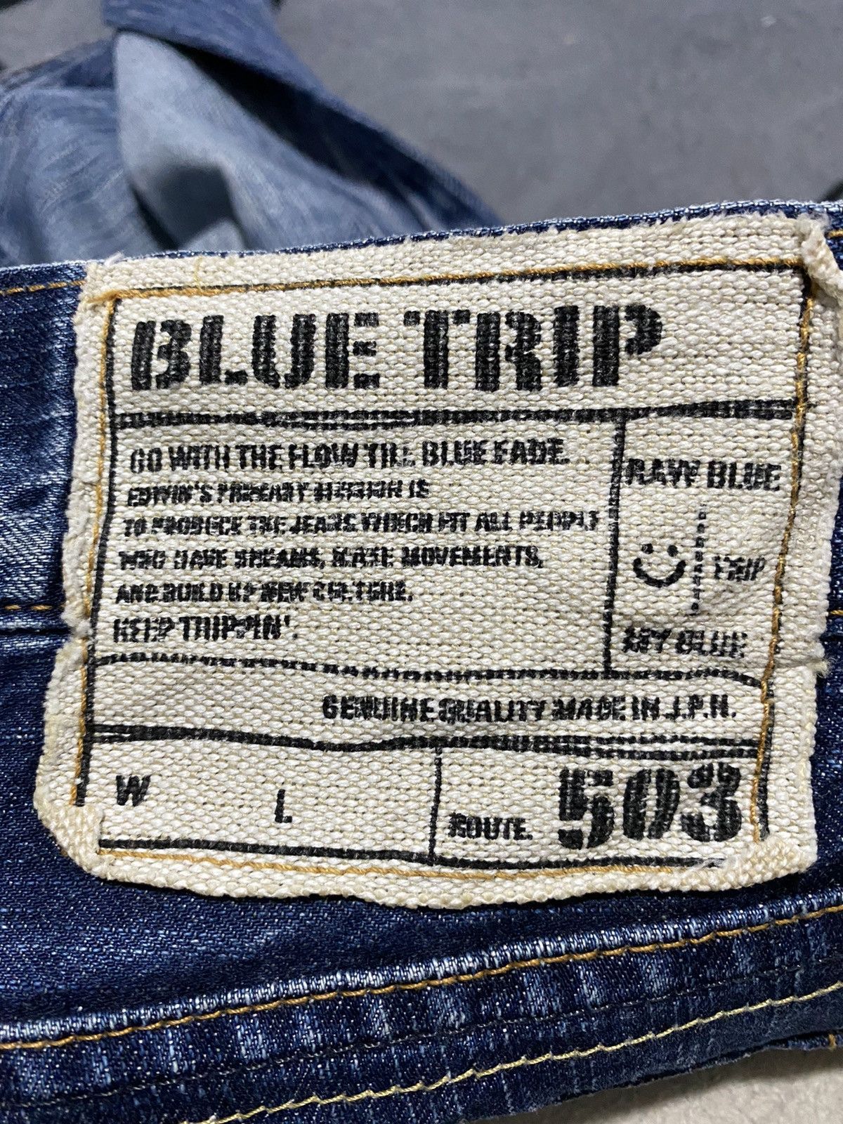 Japanese Brand 🔥Archieves🔥Edwin Flare 503 Raw Blue Trip Sky Blue Denim Size US 32 / EU 48 - 9 Thumbnail