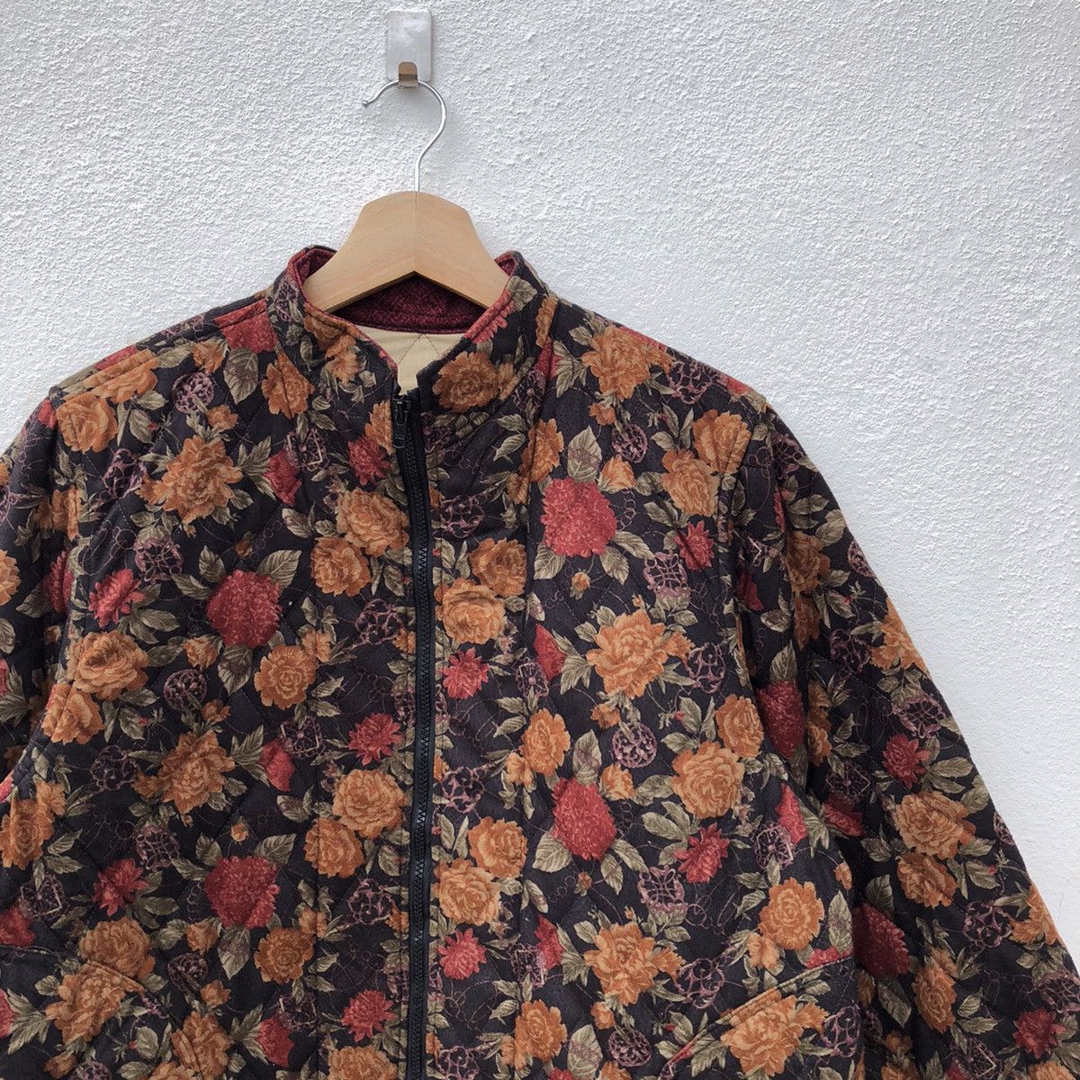 Japanese Brand VINTAGE ZIPPER JACKET FLORALFLOWER FULL PRINT BOMBER JACKET Size US M / EU 48-50 / 2 - 3 Thumbnail