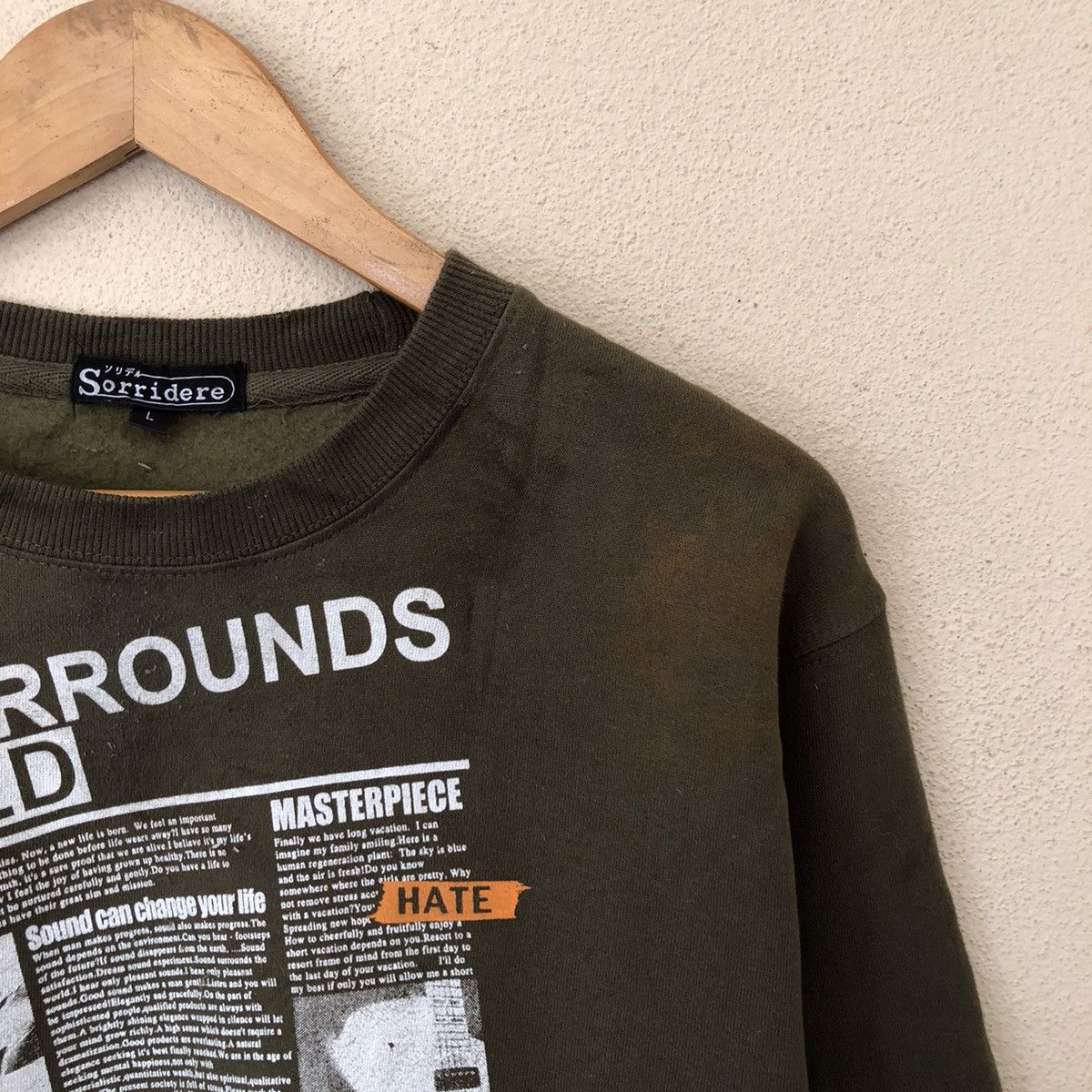 Japanese Brand SORRIDERE SWEATSHIRT BIG LOGO RARE DESIGN Size US L / EU 52-54 / 3 - 3 Thumbnail