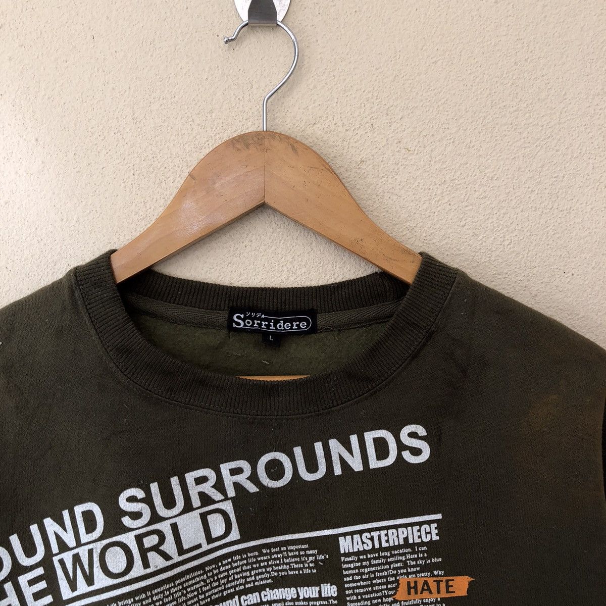 Japanese Brand SORRIDERE SWEATSHIRT BIG LOGO RARE DESIGN Size US L / EU 52-54 / 3 - 5 Thumbnail