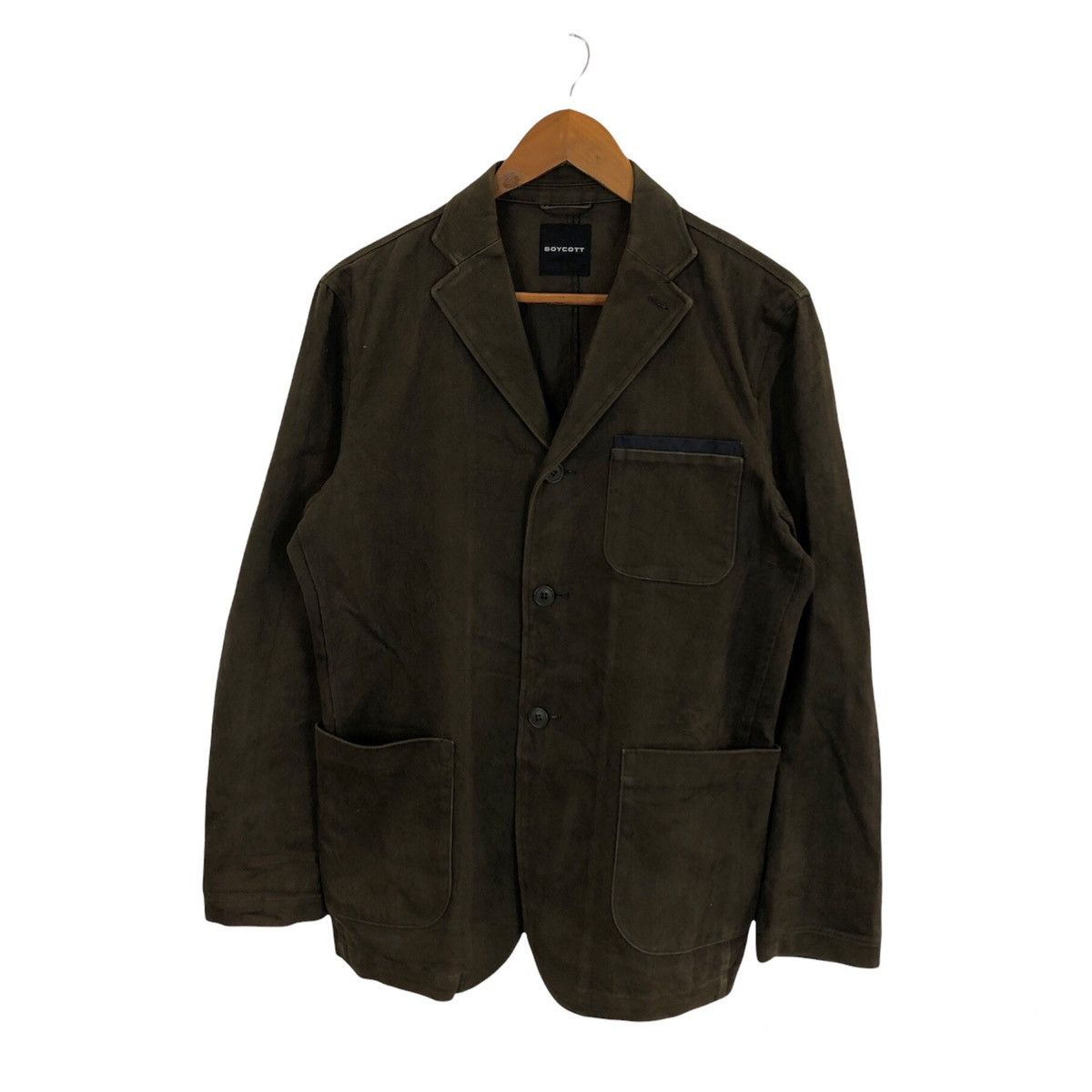 Boycott × Japanese Brand VINTAGE HIKORY CHORE JACKET MULTI POCKET BOYCOTT Size US M / EU 48-50 / 2 - 1 Thumbnail