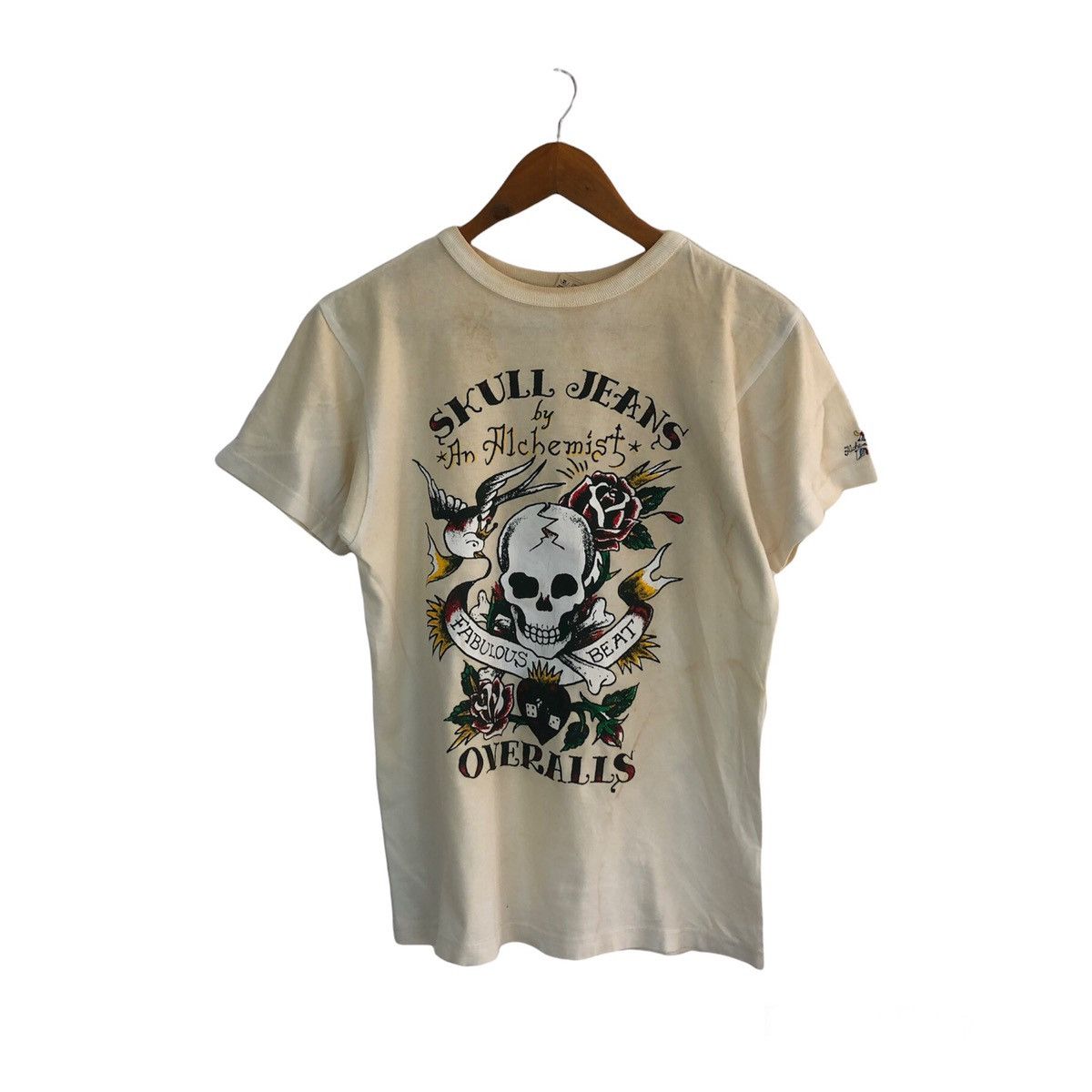VINTAGE SKULL JEANS AN ALCHEMIST MADE IN JAPAN BIG LOGO