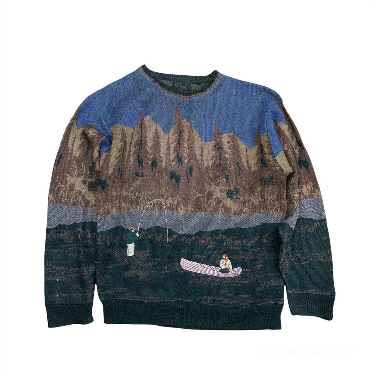 Japanese Brand 💥RARE VINTAGE PRINTED FLEECE SWEATSHIRT BIG LOGO Size US L / EU 52-54 / 3 - 1 Thumbnail