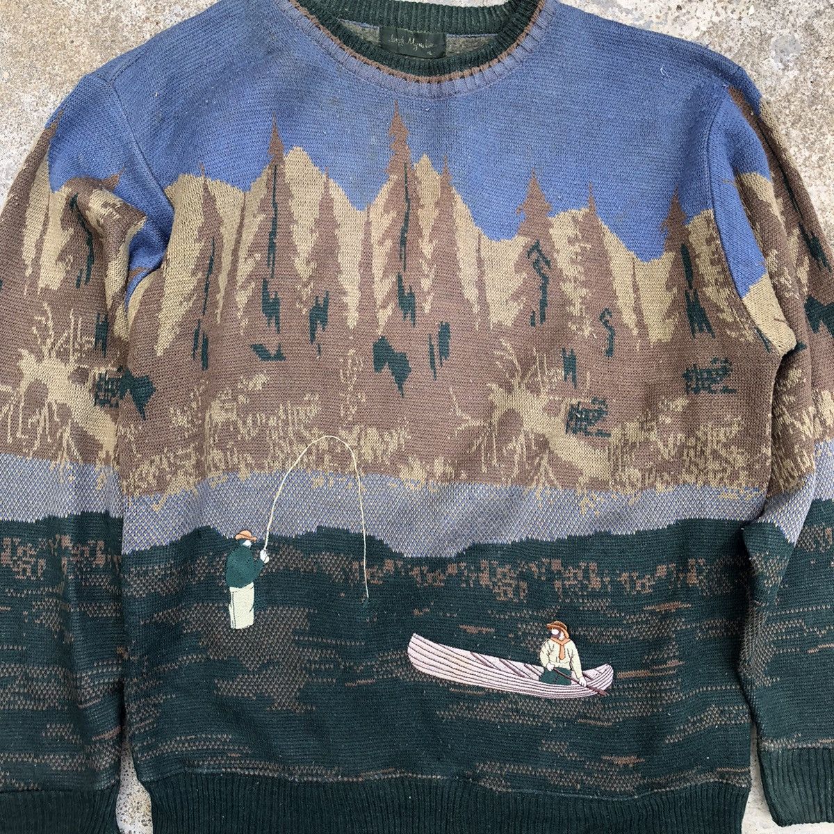 Japanese Brand 💥RARE VINTAGE PRINTED FLEECE SWEATSHIRT BIG LOGO Size US L / EU 52-54 / 3 - 4 Thumbnail