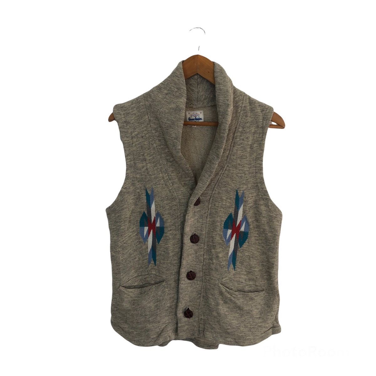 Japanese Brand VINTAGE WORK WEAR GREEN GABLES VEST NAVAJO DESIGN Size US M / EU 48-50 / 2 - 1 Thumbnail