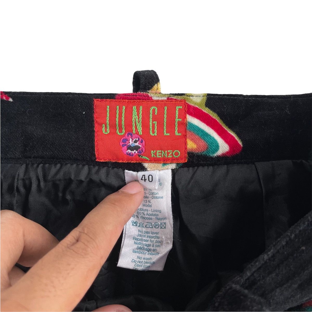 Junya Watanabe × Kenzo Kenzo Jungle European Velvet Monogram Pants Size US 26 / EU 42 - 10 Thumbnail