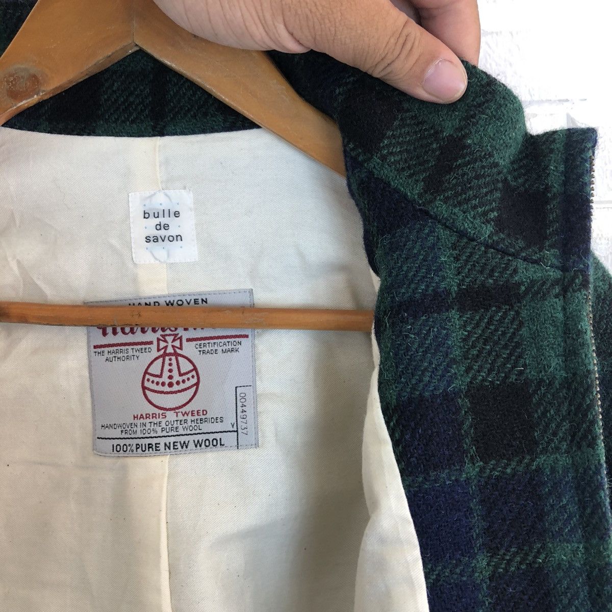 Harris Tweed VINTAGE CROPPED WOOL JACKET TARTAN DESIGN HARRIS TWEED Size US M / EU 48-50 / 2 - 12 Thumbnail