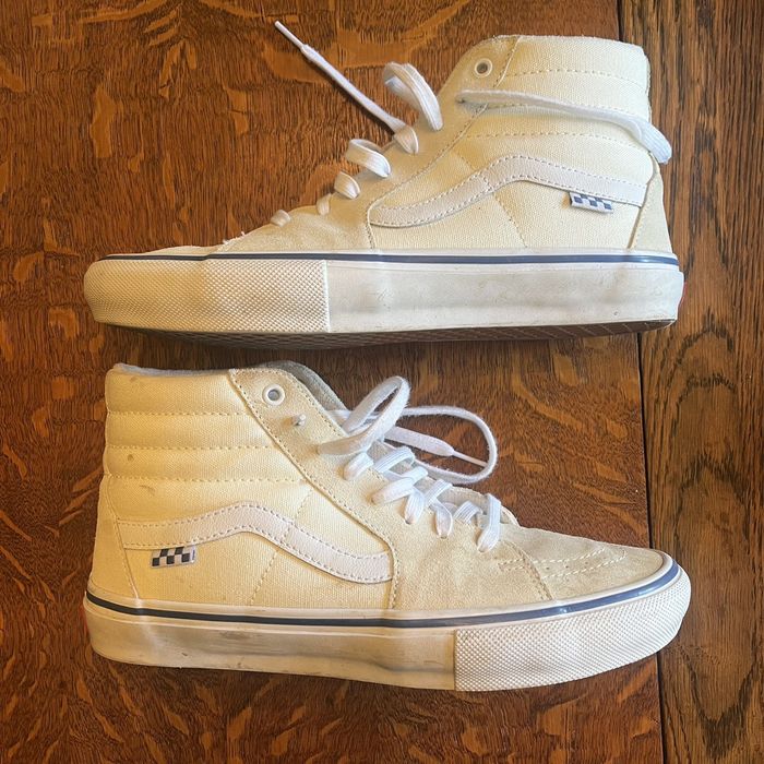 vans sk8 hi pro cream