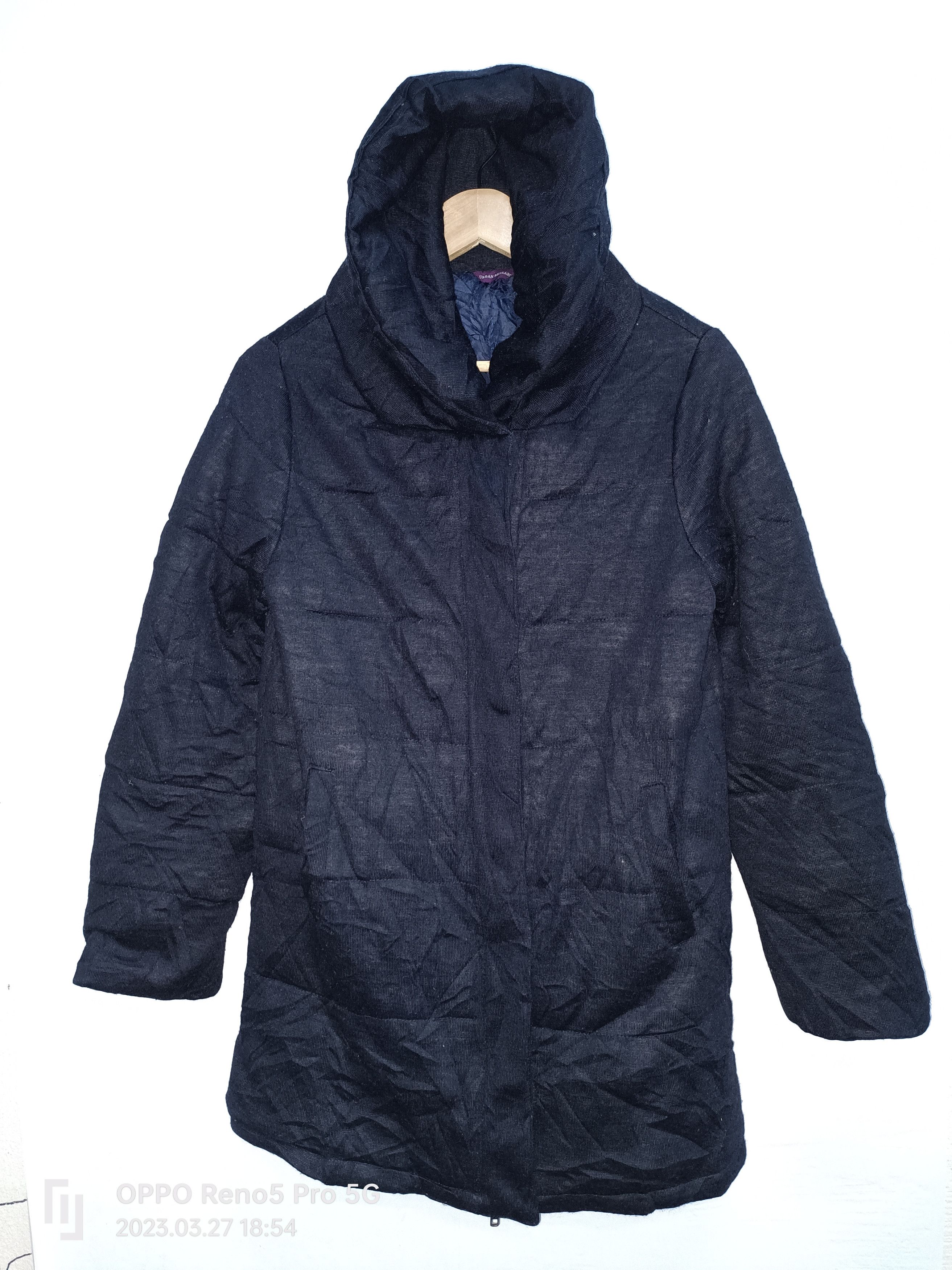 Vintage Urban Research Puffer Wool Hoodie Zipper Jacket